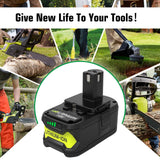 2-Pack 18V 8000mAh P108 Extended Runtime Lithium Battery Replacement for Ryobi 18V Battery Compatible with Ryobi 18 Volt Battery P102 P103 P104 P105 P107 P109 P108 P190 P122 Cordless Tools (Green)