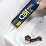 OB1 White Multi-Surface Construction Sealant & Adhesive - Hybrid Technology - Excellent Chemical Resistance - Water Resistant - Weather Resistant - Food Safe - 290ml