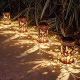 Butterfly Solar Lanterns Outdoor Hanging, Hollowed-Out Metal Waterproof LED Garden Decor Light for Patio Yard Pathway Lawn Front Porch, Christmas Thanksgiving Birthday Gifts for Women Mom Grandma