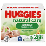 Huggies Natural Care Sensitive Baby Wipes, Unscented, Hypoallergenic, 99% Purified Water, 15 Flip-Top Packs (960 Wipes Total)