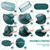 Threehoney 3 Pcs 45" x 20" x 18" Foldable Garden Rows Plants Cover Vegetable Mesh Plant Protector Net Cage Guard with Ground Nails for Protecting Vegetables Fruits Seedlings Flowers
