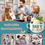 BackURyear Funny Dad Birthday Gifts from Daughter Son, Novelty Christmas Dads Gift for Daddy Dada Father StepDads, Unique New Dad gifts from Wife, Dad's Ice Cream Bowl Presents Set