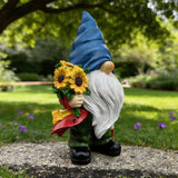 Bezseili Garden Gnome Outdoor Sunflower Faceless Gnome Statue - Funny Garden Decor for Patio, Lawn, Yard, Balcony, Indoor Home Office Shelves Figurines Ornament Decorations, Mom Grandma Sisters Gifts