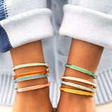 STORYJEWELLERY My Badass Friend Gang Bracelet, Badass Bestie Bracelet, Friendship Bracelet, Matching Bracelet for Best Friend, Enamel Friendship Bracelets for Women