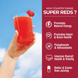 COUNTRY FARMS Super Reds, Energizing Polyphenol Superfood, 48 Super Fruits and Berries, Powerful Antioxidants and Polyphenols, Supports Energy, 20 Servings, Mixed Berry Flavor