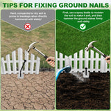 CooTentler Garden Edging Border No-Dig 13FT White 9.3 Inch Tall Landscape Edging with 14pcs Stakes for Decorate the Garden