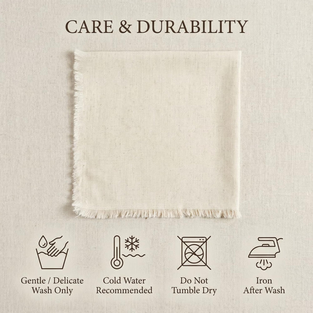 Accent Home Natural Linen Cloth Napkins, Set of 12, 18x18 Inches