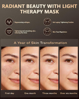 FOLOKE LED Light Therapy Face Mask, Red Light for Skin Rejuvenation, Blue for Relief and Repair, Enhanced Skin Restoration and Double Rejuvenation Effect