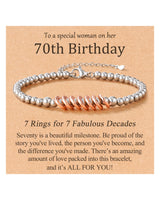 70th Birthday Gifts for Women Her, Happy 70th Birthday Bracelet Decorations