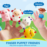 Learning Toy for Toddlers 1 2 3 Years Old, Counting, Matching & Sorting Montessori Learning Farm Train Including 9 Farm Animals and 1 Farmer, Easter Christmas Birthday Gift for Baby Boys Girls