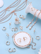 ORAZIO Toe Rings and Ankle Bracelets for Women Rose Gold Plated Anklet Toe Rings Cute Layered Anklets Open Tail Ring Adjustable Beach Foot Jewelry for Summer, Rose Gold