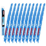 Wood Pruning Reciprocating Saw Blades 9 Inch Sawzall Blades for Trees High Carbon Steel Pruning Blade for Reciprocating Saw (10 Pack/5TPI)