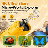 OAEBLLE Kids Microscope, 4K 1000X Zoom, 2.4" Screen, STEM Toy for Ages 4-8