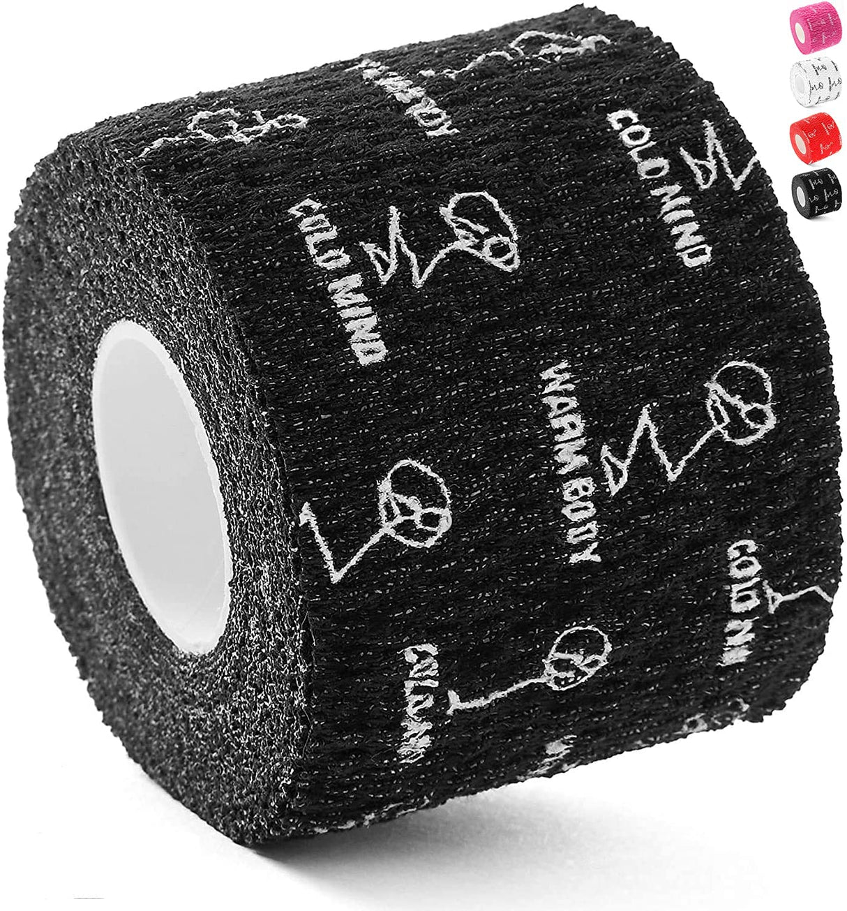 WARM BODY COLD MIND Lifting Thumb Tape for Olympic Weightlifting - Hook Grip Tape for Powerlifting, Cross Training, Gym Tape, Workout, Weight Lifting Tape, Athletic Finger Wrap (Black 6 Rolls)