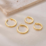 ELEBEST Gold Hoop Earrings for Women 14K Gold Earrings for Women 25mm