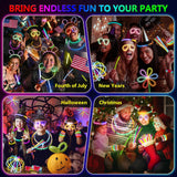BUDI 467Pcs Glow Sticks Party Favors for Kid Adult Halloween Toys Bulk Pack