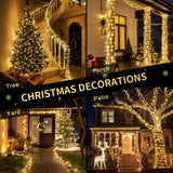 JMEXSUSS 200 LED String Lights Indoor Outdoor Clear Wire, Connectable Warm White Christmas String Lights for Bedroom, 66 Ft Twinkle Fairy Light Plug in for Wedding Home Tree Yard Patio Classroom Decor