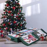 Hearth & Harbor Wrapping Paper Storage Container - Christmas Storage Bag with Interior Pockets - Gift Wrapping Organizer Storage Fits Up to 22 Rolls of 40" - Tear Proof Wrapping Paper Organizer