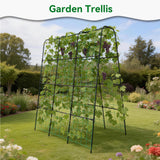 Trellume Cucumber Trellis - 62.4"*50" Cucumber Trellis for Raised Bed with Plastic-Coated Steel Pipe, U-Shape Garden Trellis for Climbing Plants, Garden Trellis for Cucumbers, Beans(Black)