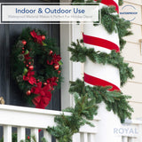 Royal Imports Wired Traditional Red Christmas Waterproof Ribbon, Floral & Craft Decor - 2.5" (#40) - 50 Yd (150') - Red w Red Edge