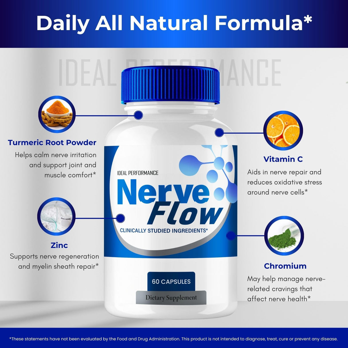 Nerve Flow for Neuropathy Capsules, Nerve Flow Supplement Advanced Nerve Health Pills - Extra Strength All Natural Healthy Circulation & Stable Levels, Advanced NerveFlow Support Reviews (2 Pack)