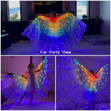 ZFBIRD LED Butterfly Wings Light Up Fairy Wings Luminous Butterfly Costumes for Halloween, Christmas and Belly Dance