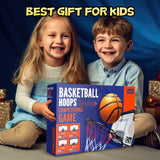 Indoor Basketball Hoop with Auto Scoring, Lights & Balls for Kids Ages 5-12