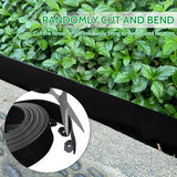 50 FT Landscape Edging No Dig [Extra Tall 4 Inch High] with 45 Spikes, Heavy-Duty Plastic Garden Edging Border