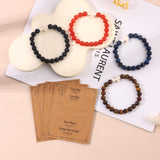 CASDAN 12Pcs 8mm Cross Beaded Bracelets for Women Men