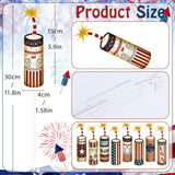 8 Pcs 4th of July Metal Firework Garden Stakes, American Flag Yard Sign, Patriotic Independence Day Memorial Day Decor for Outdoor Lawn, Yard, Garden, Walkway (Fireworks)