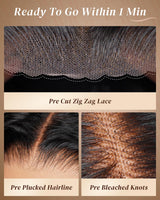 Arabella 5x6 Wear and Go Glueless Wigs Human Hair 210% Density Deep Curly Bob Wig Lace Front Wig Pre-Cut Lace Wigs Pre Bleached Tiny Knots Bob Wig Human Hair(12inch, 5x6 DC Glueless Bob)