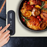 Revolutionary Rollable Full Surface Heating Warming Mat for Food Party Buffet Daily Use, Portable Electric Silicone Defrosting Tray, Hot Plate Keep Food Warm (Beige)