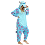 Wishliker Unisex Adult Onesie Sully Costume Halloween Christmas Cosplay Animal Cartoon Pajamas