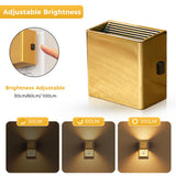 L LOHAS LED Night Light,Night Lights Plug into Wall,[2-Pack] Dimmable Night Light with Light Sensor,3000K Warm White,Gold Nightlight for Bathroom Hallway Kitchen