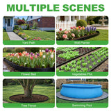 6-Pack Metal Landscape Edging (20ft Total), 40" x 6.5" Steel Garden Edging Border w/ 6 Stakes, Rustproof Hammer-in Edging for Landscaping, Lawn, Yard, Tree Rings, Flower Beds