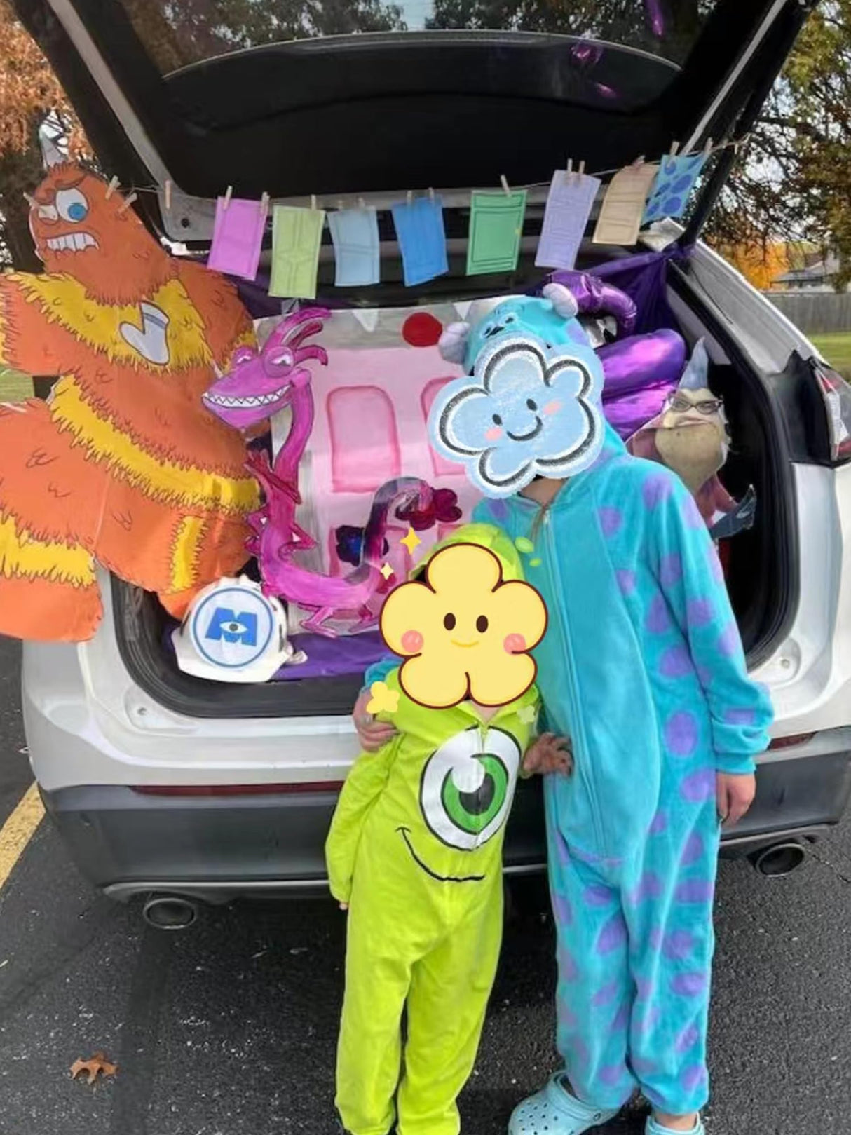 Rabtero Blue Monster Costume Kids, Blue Monster Onesie Girls Boys, Halloween Christmas Parties Cartoon Costume for Kids 10-12 (100% Polar Fleece)