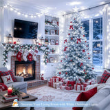 JMEXSUSS 250 LED White Christmas Lights Outdoor, String Lights Plug in