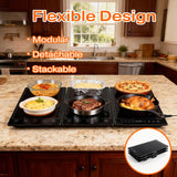 Electric Warming Tray,25"x 15" Food Warmer for Parties Buffet with 10 Temp-Settings, 3-in-1 Warming Mat for Food Built-in Thermostat and Surface Heating, Warming Tray for Parties Buffet,Gatherings