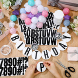 Simgoing Giant Friendship Bracelet Garland Kit, DIY Birthday Banner with Letters Ball Jumbo Customizable Friendship Bracelet Decor for Halloween Christmas Wedding Party(Macaron)