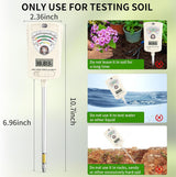 Soil Test Kit, 7-in-1 Soil Moisture Meter, Dual Screen Soil Tester, Moisture/pH/Temperature/Sunlight/Air Humidity/Fertility, Perfect for Farming, Gardening, Lawns, Outdoor-Lvory White