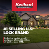 Kwikset Pismo Entry Door Knob with Lock and Key, Secure Keyed Handle Exterior, Front Entrance and Bedroom, Satin Nickel, 10 Pack, Pick Resistant SmartKey Rekey Security and Microban