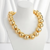 LILIE&WHITE Chunky Gold Beaded Necklaces for Women