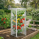 Garden Bird Netting, 3 Pack Tomato Cage Netting with Zipper, 18" x 60"