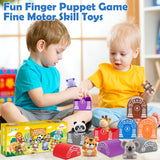 Learning Toys for Toddlers 1 2 3 Year Old Toddlers, 20Pcs Safari Animal Toys, Finger Puppets, Montessori Counting, Matching & Sorting, Christmas Birthday Gifts for Baby Boys Girls Age 12-18 Months