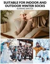 CLOSEMATE Boot Socks for Women Thick Warm Winter Crew Socks 3 Pairs