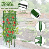 MQHUAYU 6 Pack Tomato Cage,Tomato Cage for Raised Garden Bed, 48'' Tall Tomato TrellisTriangle or Square Cages for Garden,Pots, Plant Cages & Supports（Green, Extra Bold ）