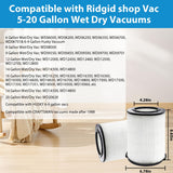 2-Pack VF4000 Replacement Filter for Ridgid 72947 Standard Wet dry Vac 5 to 20 Gallon 6-9 Gal Husky Vacuum Compatible WD5500 WD0671 RV2400A RV2600B Vac