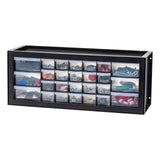 IRIS USA 26-Drawer Teacher Toolbox, Made in USA, Stackable Plastic Storage Drawers for Crafts, Stickers, Crayons, Markers, Beads, Hardware, Building Bricks, Organizer Cabinet, Garage Storage, Black
