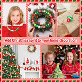 Poen 100 Pcs 20 mm Christmas Rhinestone Bubblegum Beads for Pens Bulk Crystal Resin Acrylic Plastic Spacer Chunky Beads for Christmas DIY Craft Keychain Necklace Bracelet Jewelry Making Holiday Decor