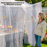 10'x10'x8.2' Outdoor Camping&Patio Mosquito Netting,Large Mosquito Netting with Hanging Ropes for Patio Camping Home Outdoor Travel (White)